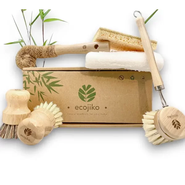 Sustainable Bamboo Dish Brush Gift Set